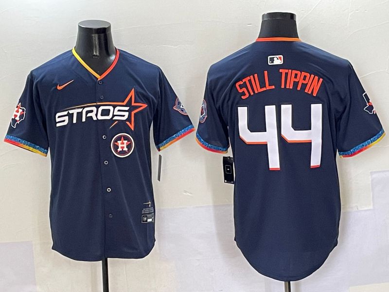 Men Houston Astros #44 Still Tipin Blue Fourth generation Joint Name Nike 2025 MLB Jersey style 5->houston astros->MLB Jersey
